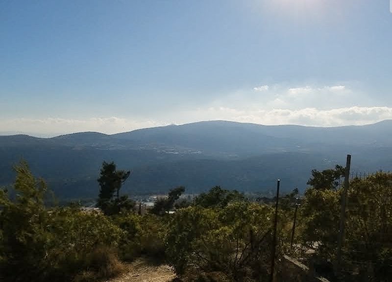Panoramic view from Metzudah Park over the Galilee mountains
